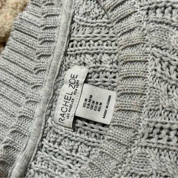 Cable Knit Sleeveless Sweater - Light Gray - Picture 7 of 10